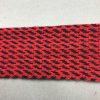 Tubestrik norskmønster rød/sort 5cm (1 m) - Image 2