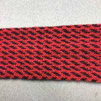 Tubestrik norskmønster rød/sort 5cm (1 m) - Image 2