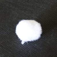 Hvid pompon 6mm x ca 100 stk