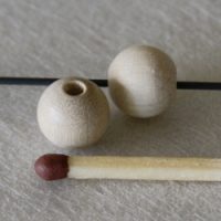Natur/rå 10 mm træperle (10 stk)