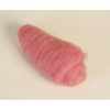 Kartet uld lys pink 50 g