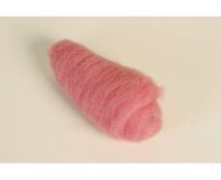 Kartet uld lys pink 50 g