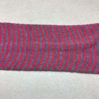 Tubestrik grå/rød 8cm (1m)